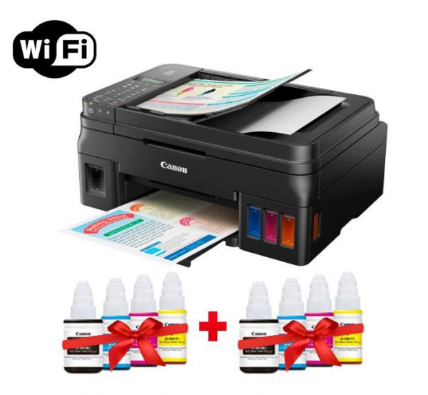 Imprimante Multifonction à réservoir CANON PIXMA G4400 4en1 + 2 jeux de bouteilles offerts (1515C009AA) tanger, maroc.