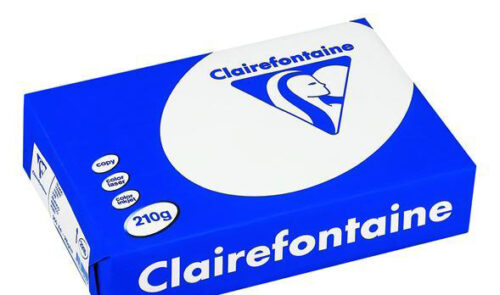 Lot de 5 Ramettes papier blanc grain toilé Clairalfa A4 210g/m² 250 feuilles