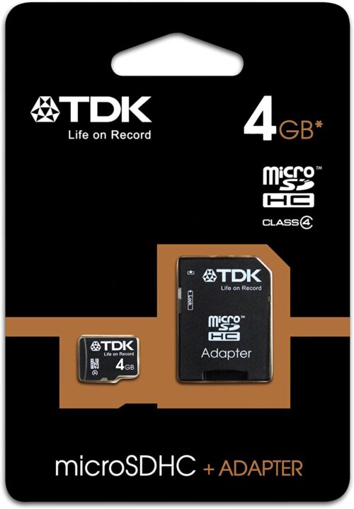 Carte Mémoire MicroSDHC TDK 32 Go Class 4 avec adaptateur