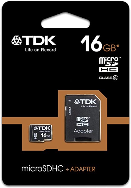 Carte Mémoire MicroSDHC TDK 8 Go Class 4 avec adaptateur
