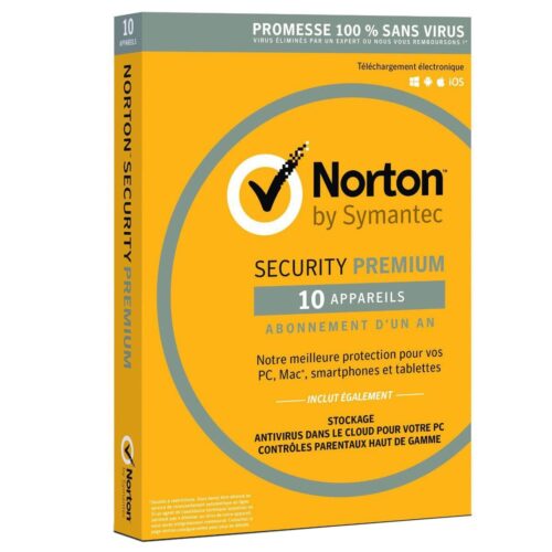 Norton Security Premium - 1 An - 10 appareils