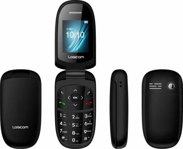 Téléphone portable LOGICOM L-311 Téléphone portable LOGICOM L-311 à clapet 1.77" double SIM Noir
