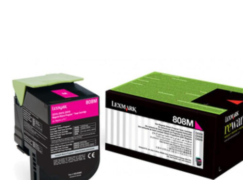Cartouche de toner Lexmark Magenta 808M du Programme de retour - 1000 pages