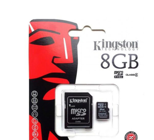 Carte Mémoire microSDHC KINGSTON 8GB Class 4 AVEC ADAPTEUR