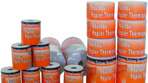 Lot de 10 Rouleaux Papier thermique DUVRAI FT: 57mm Ø60mm