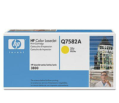 Cartouche d'impression Jaune HP Color LaserJet (Réf : Q7582A) tanger, maroc.