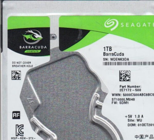 Disque dur Interne Seagate 2,5 ST1000LM048