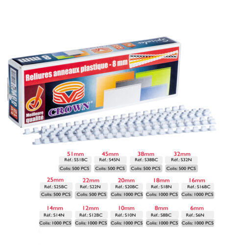 0e383-s6n Spirale en plastique CROWN