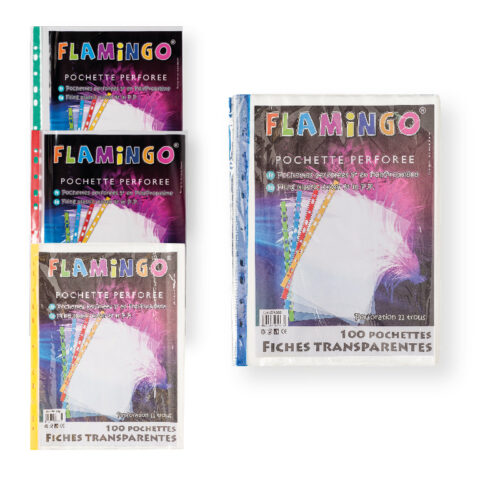 Pochettes 100p - Perforées FLAMINGO