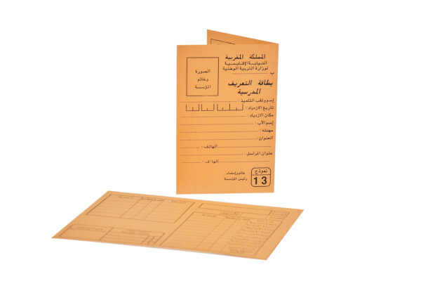 Carte scolaire orange tanger, maroc.