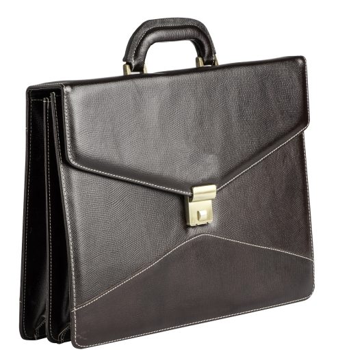 Cartable en cuir Croco