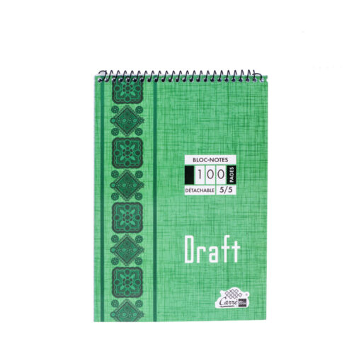 Bloc note 100p draft 15 avec spiral