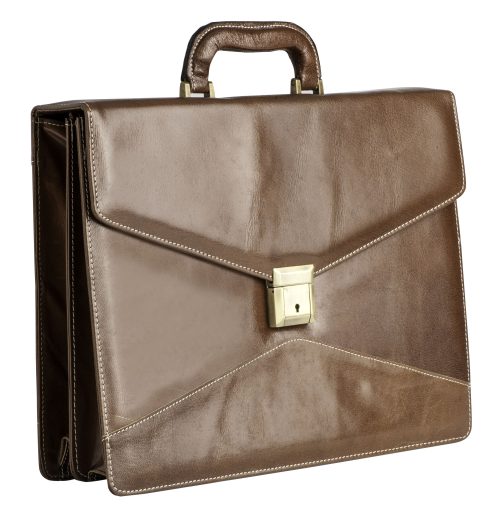 Cartable en cuir TABAC
