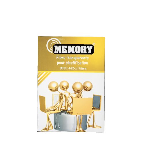 Film transparent A3 pour plastification 175Mic MEMORY