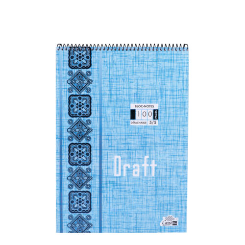 Bloc note 100p Draft A4 avec spiral