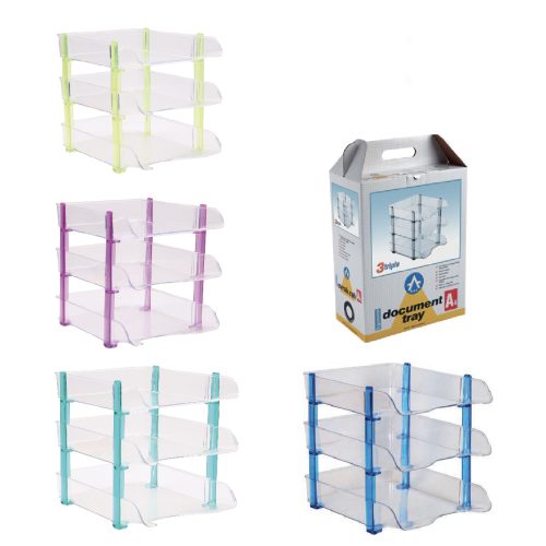 Panier à courrier transparent (3 étages) ARK