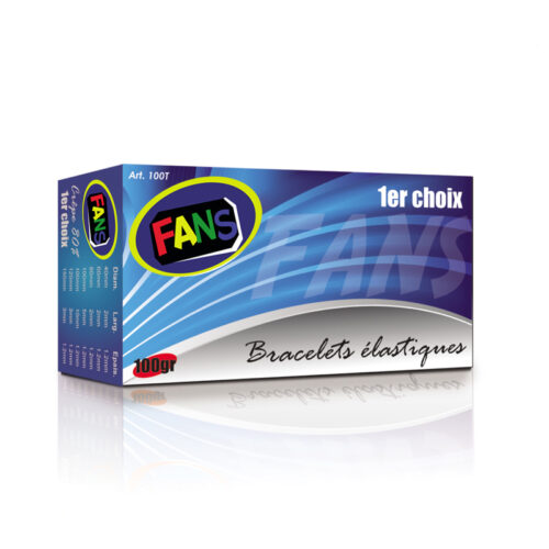 Boite des élastiques 100g Fans