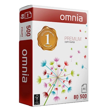 Ramette Omnia 500 feuilles Papiers A4 blanc 80 g (21 x 29,7 cm)